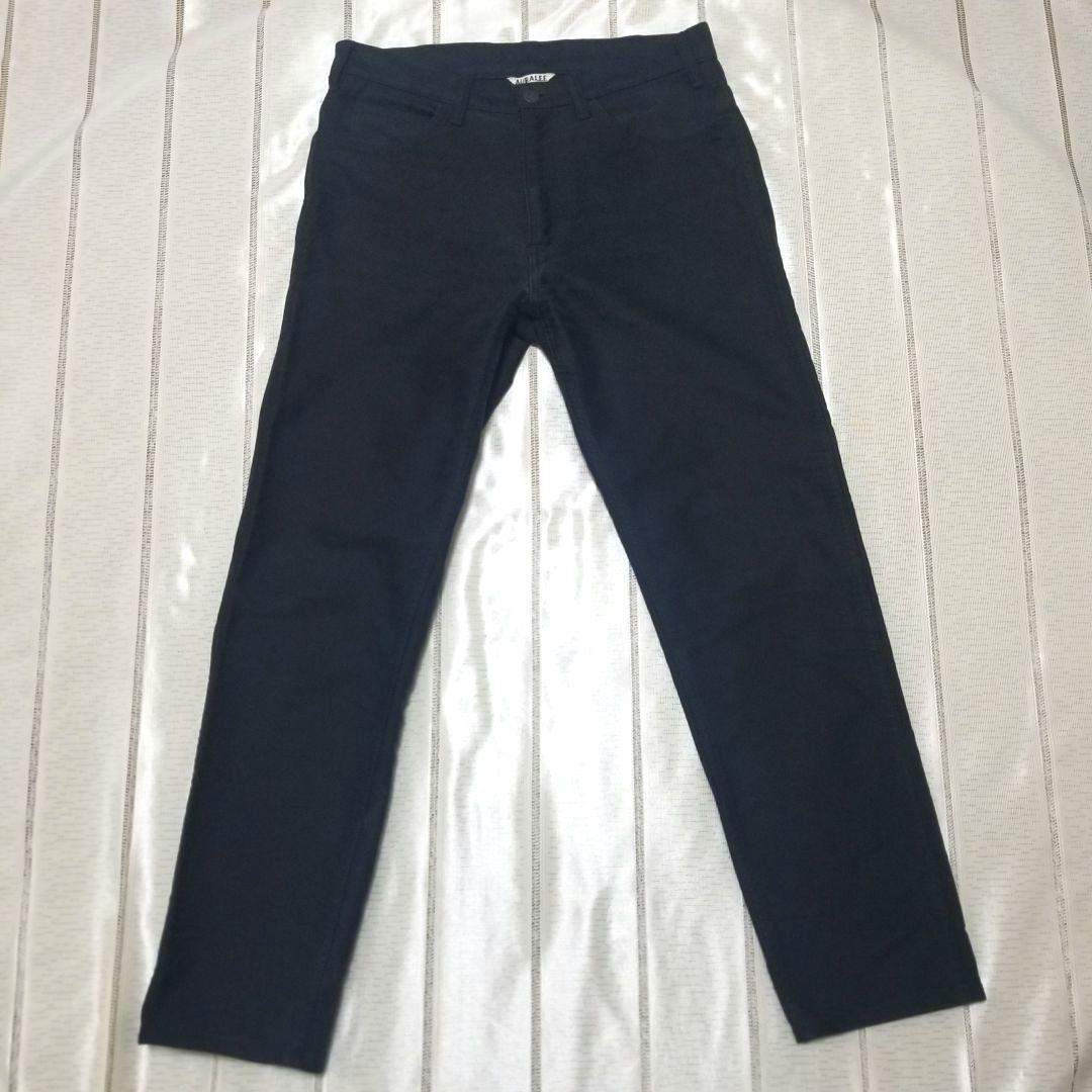 【美品】AURALEE フィンクスモールスキンパンツ ブラック 4