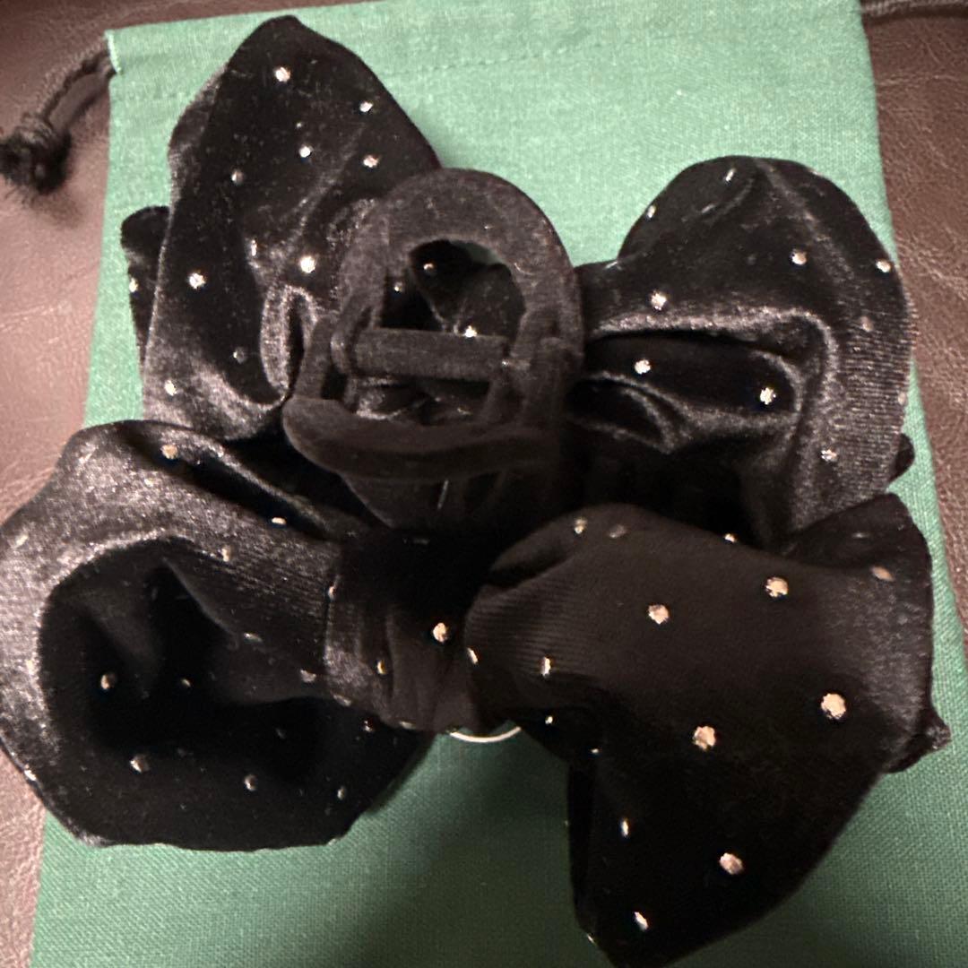 TRESSE トレス　ヘアクリップ　ドット　dot ribbon clip