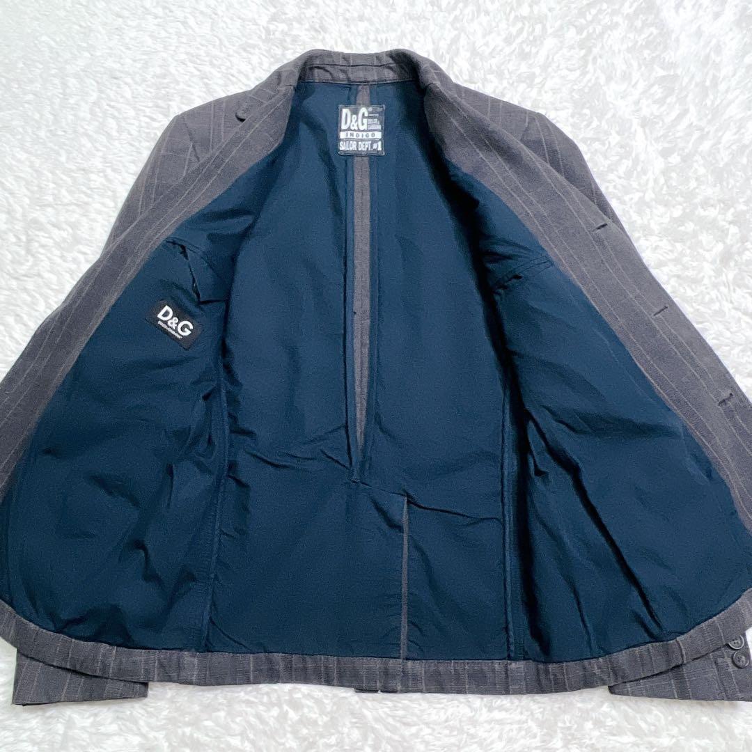 【美品】D&G ドルガバ INDIGO デニム テーラードジャケット イタリア製