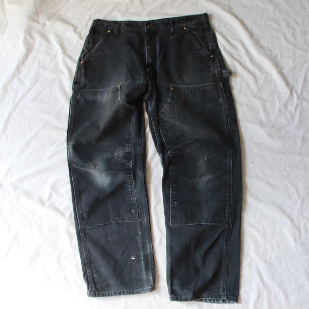 神サイズ•鬼雰囲気 Carhartt ダブルニー ペインターパンツ BLK us