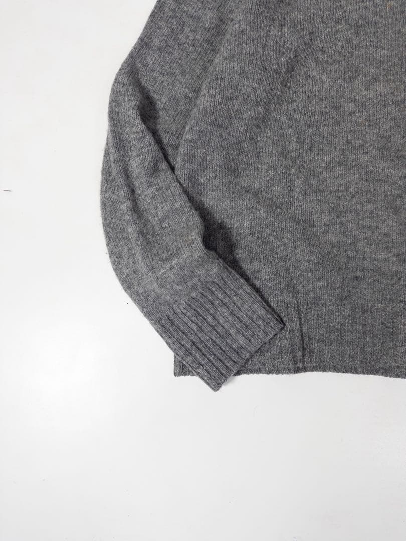 90s Polo by Ralph Lauren ウールニットセーター 灰 古着