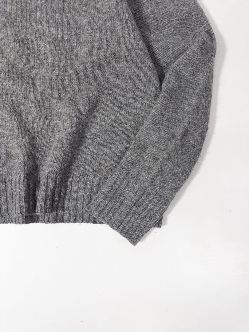 90s Polo by Ralph Lauren ウールニットセーター 灰 古着