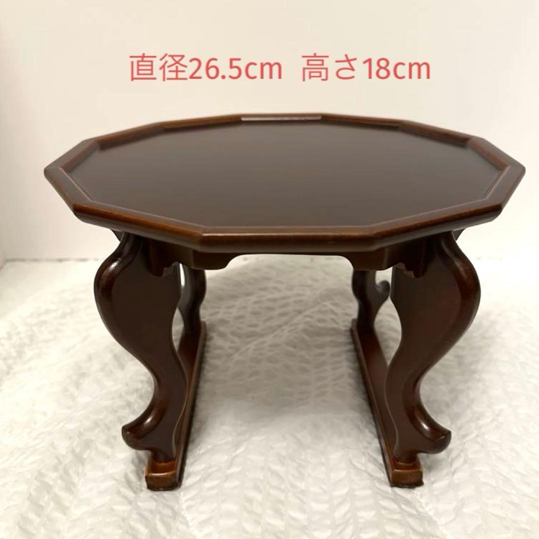 韓国ソバン(小盤) 12角　虎足盤　アンティーク調　新品　李朝　漆塗ミニテーブル