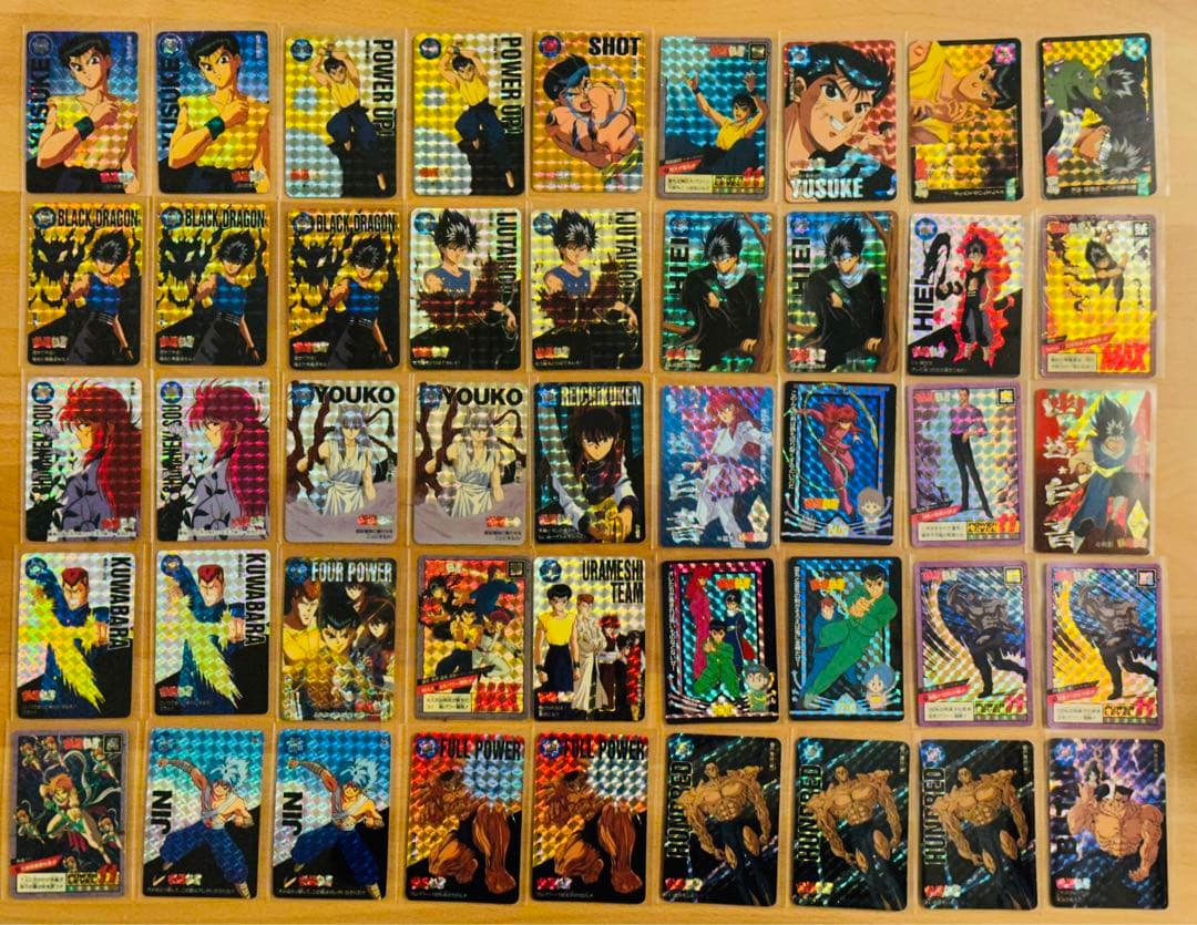 【送料込】幽遊白書 カードダス アマダ 45枚セット 浦飯 桑原 蔵馬 飛影 他