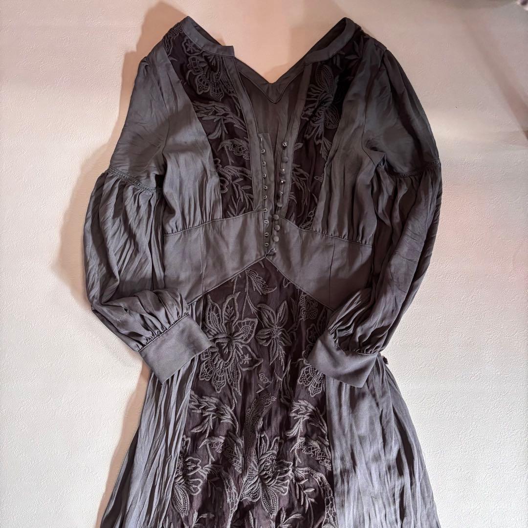 ワンピース AMERI IMEDI EMBROIDERY TULLE LACE DRESS