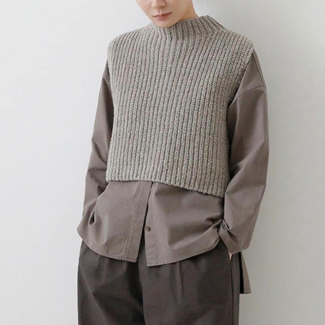 evam eva 25AW wool alpaca aze vest ニット