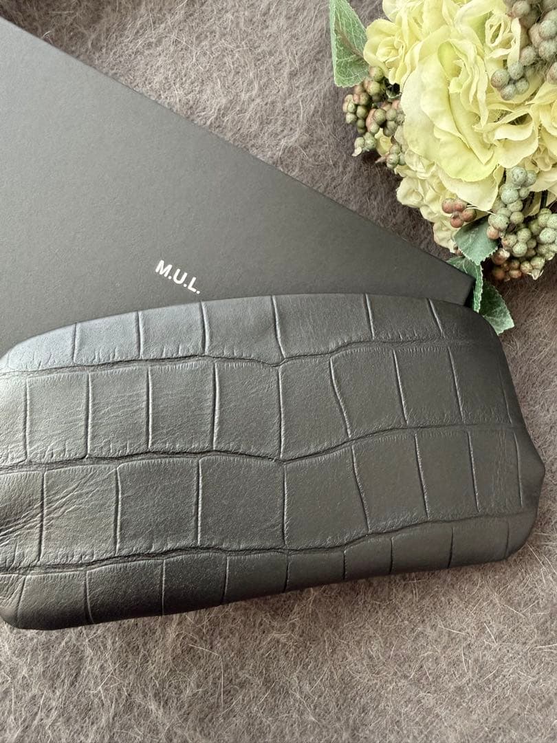 新品 【MUL京都】エムユーエル M.U.L クロコ型押し がま口 限定 セット