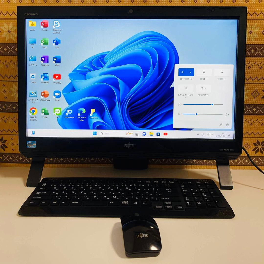 Y894 Fujitsuノートパソコンi7高速SSDサクサクWindows11