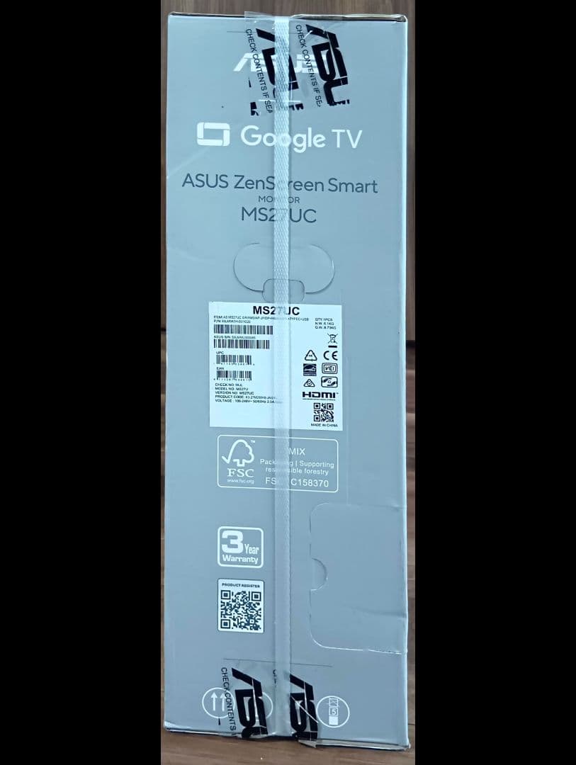 ASUS ZenScreen SmartMONITOR MS27UC 新品未開封