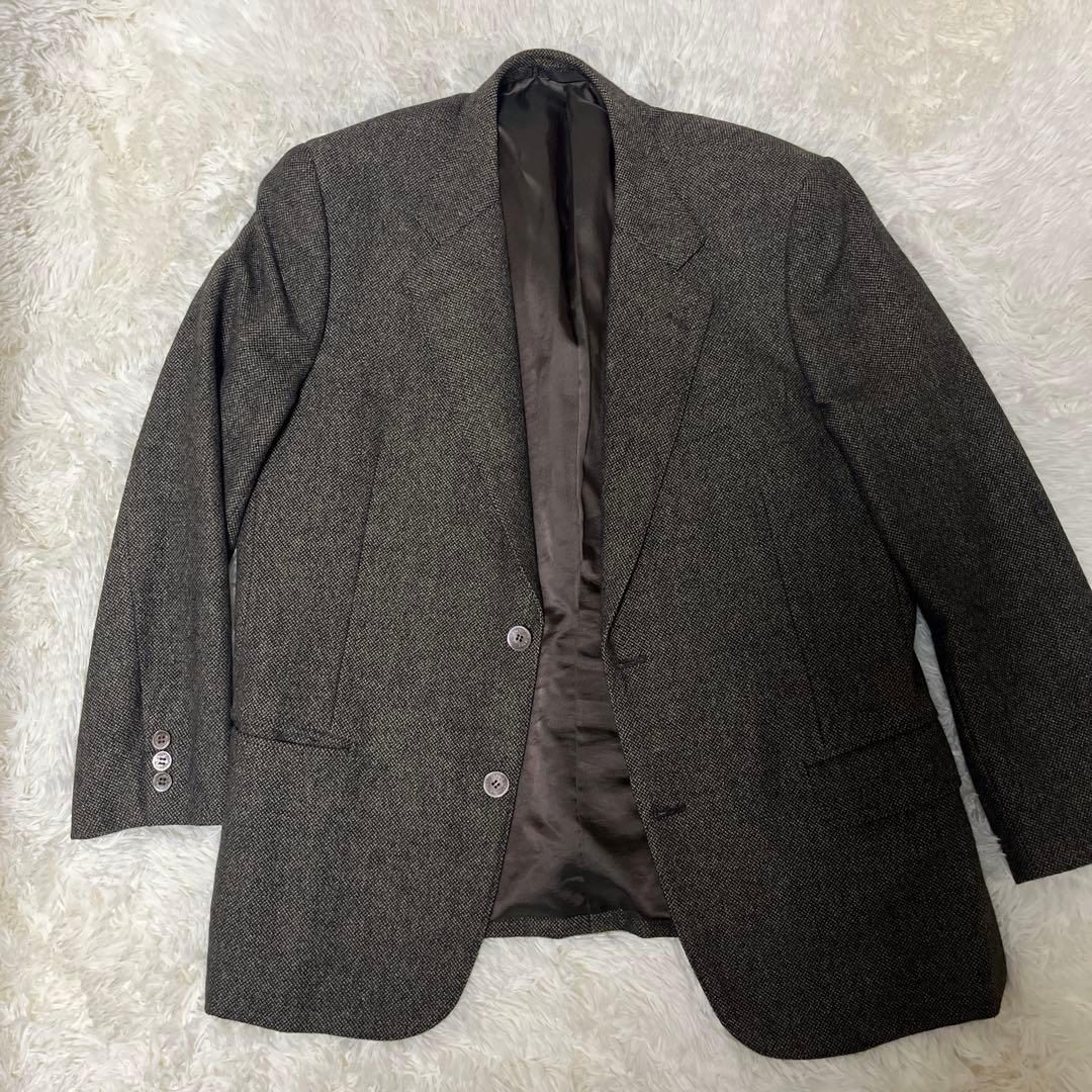 【最高級】BALMAIN アンゴラ100% ツイード テーラードジャケット L