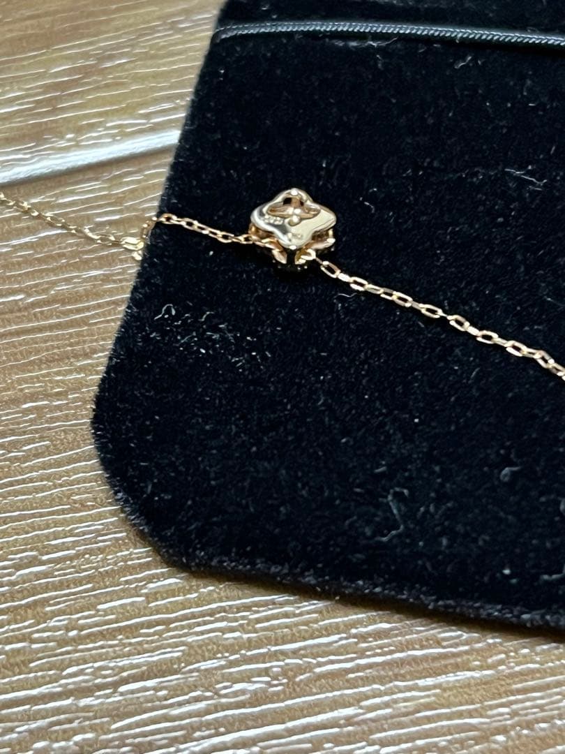 K18 ダイヤモンド　フラワーモチーフ　ネックレス