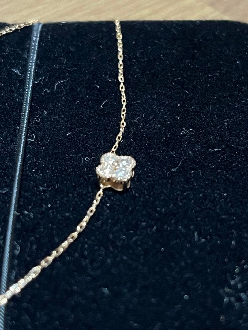 K18 ダイヤモンド　フラワーモチーフ　ネックレス