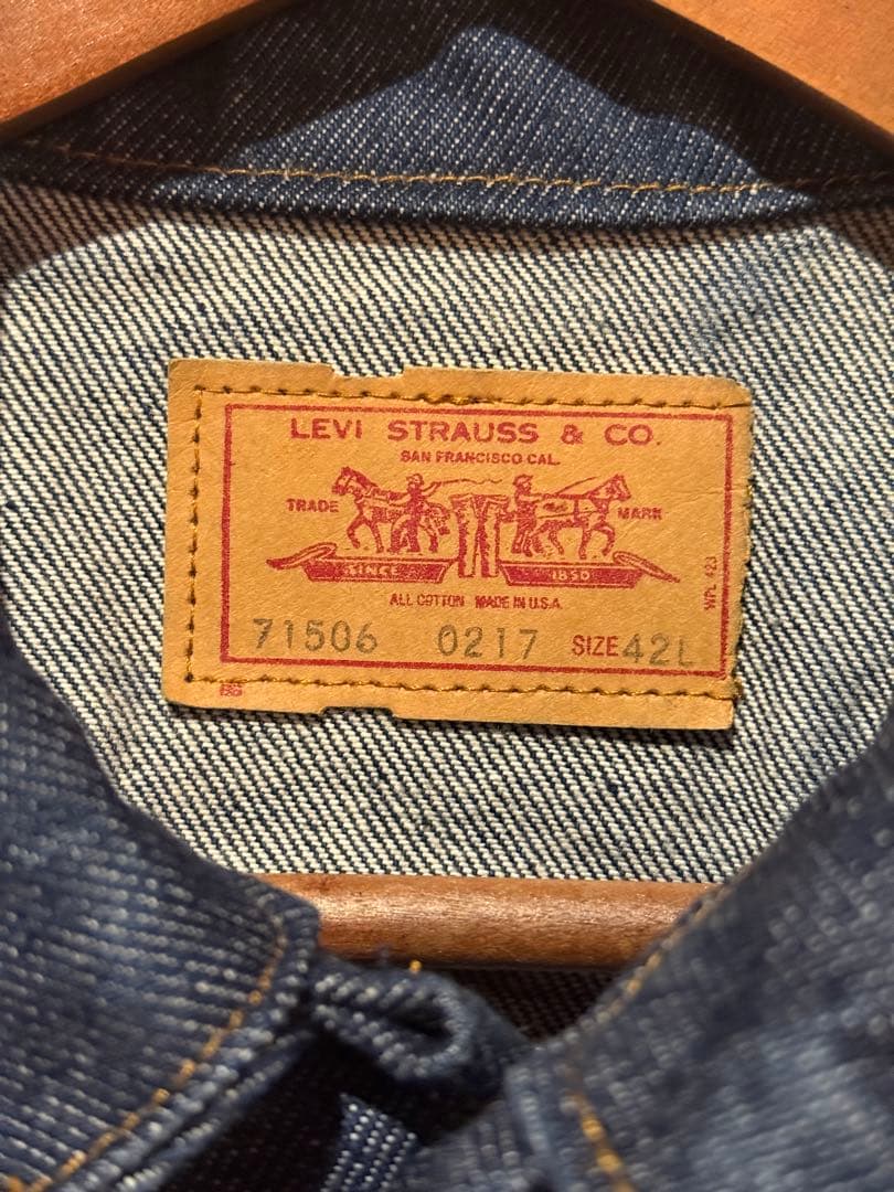肉ボール　真っ紺 80s Levi's 71506 デニムジャケット