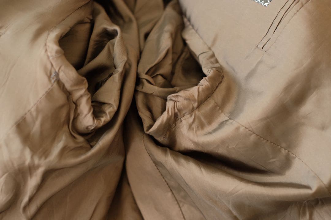 GIORGIO ARMANI テーラードジャケット　シルク混　チェック　ブラウン