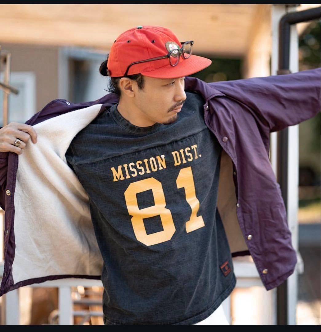 は*様 入手困難品！MISSION DISTRICTフットボールTシャツ！81