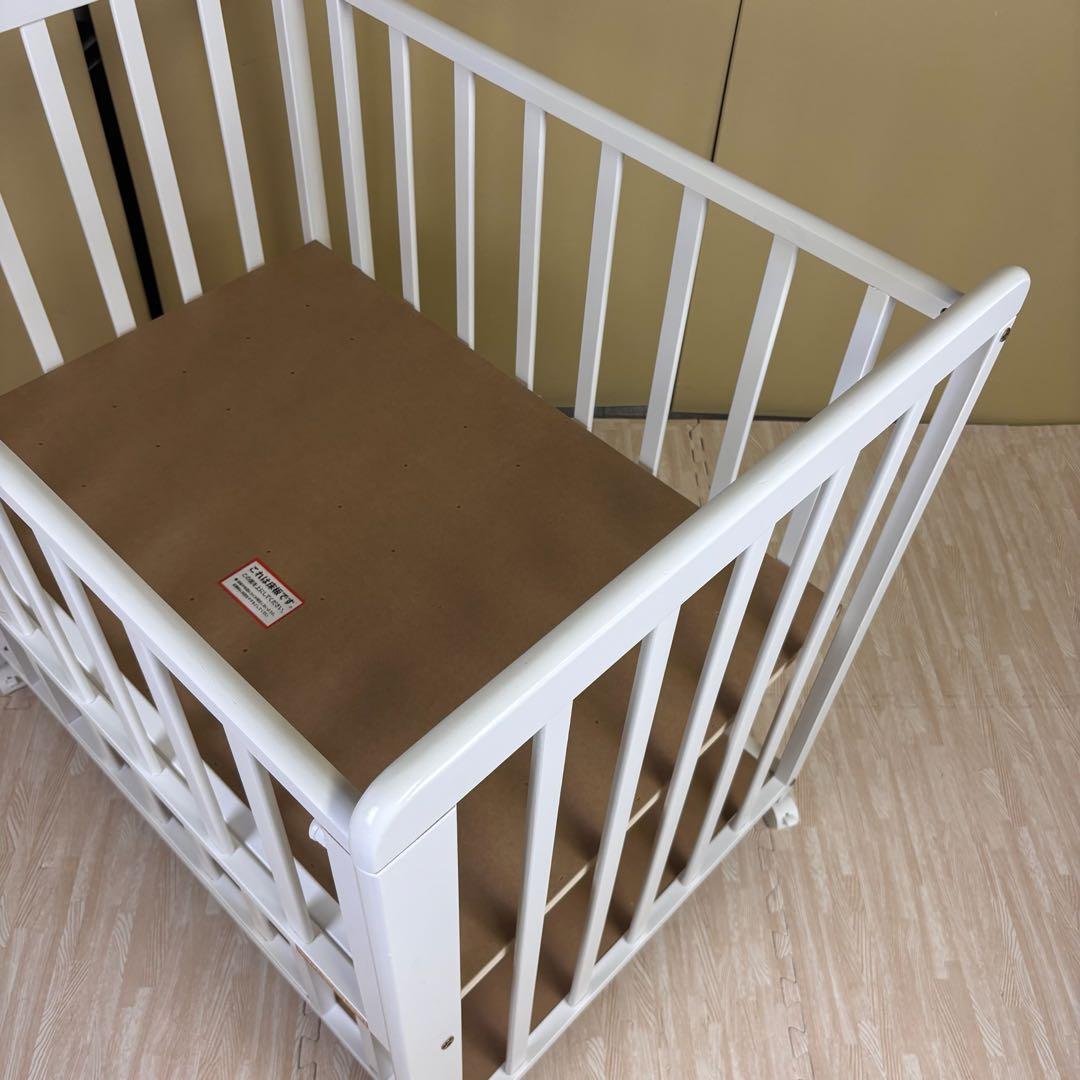 除菌清掃済　☆超美品☆　ミニベビーベッド　ホワイト