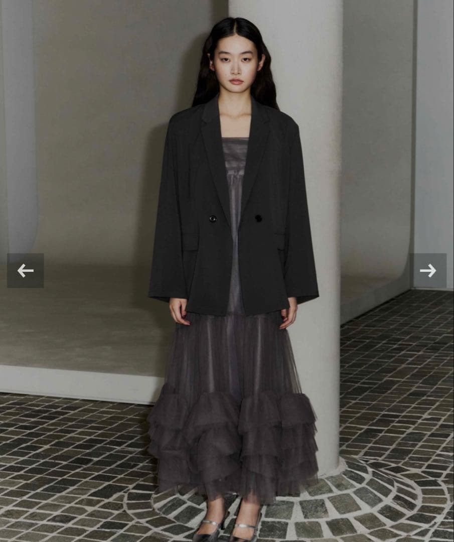 【本日限定値下げ】volum tulle jacket set dress