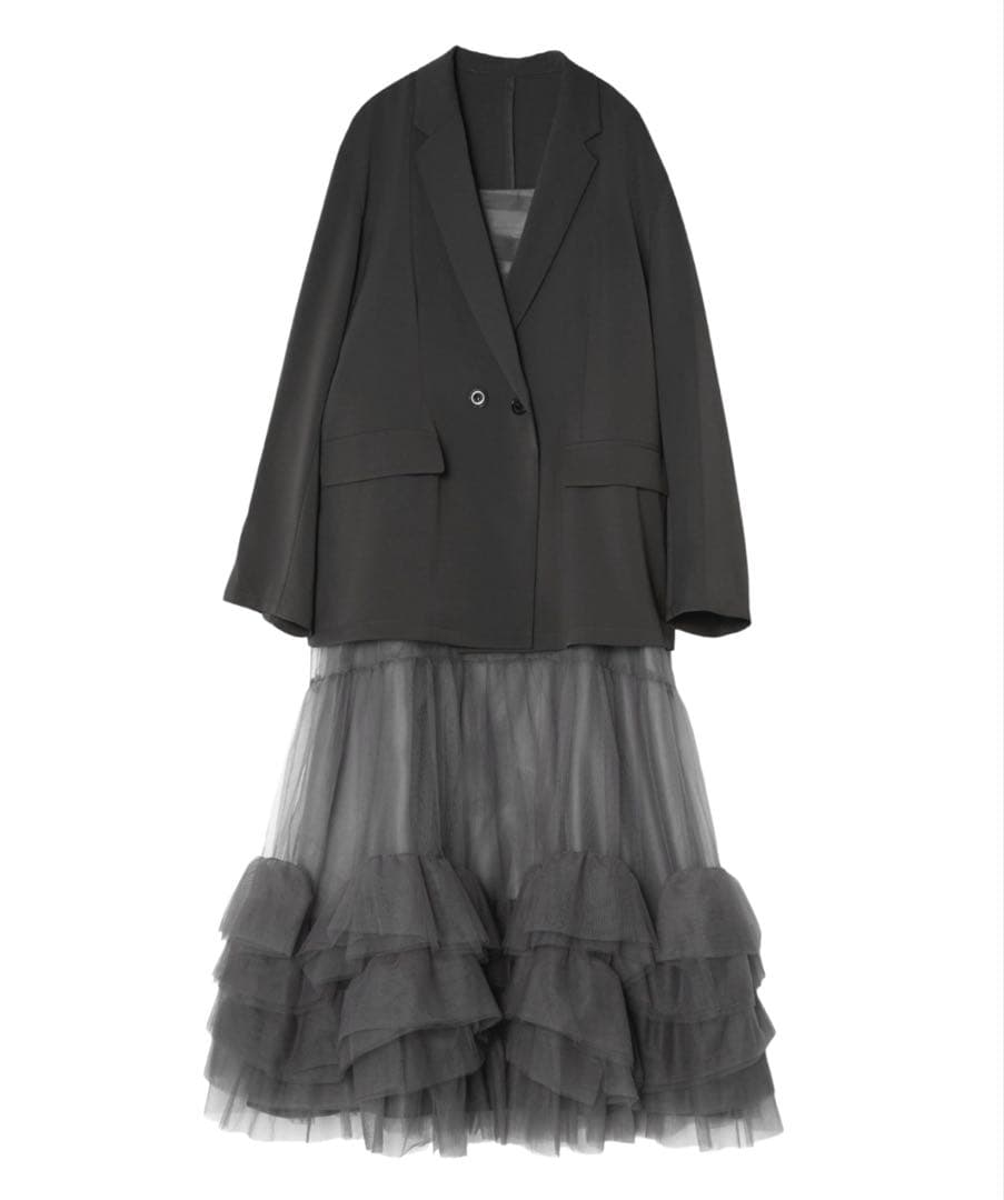 【本日限定値下げ】volum tulle jacket set dress