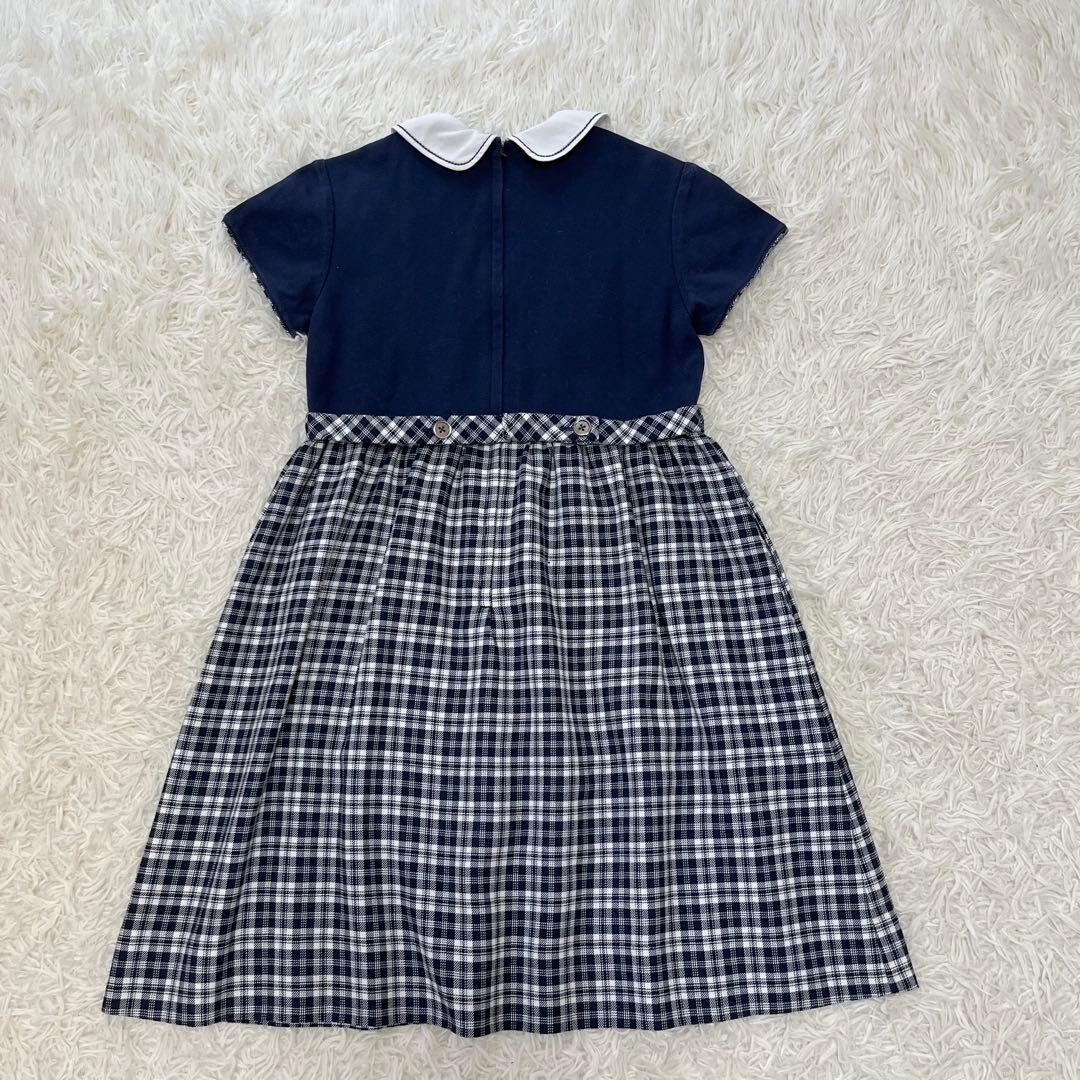 美品✨ファミリア　フォーマルアンサンブル130白襟ワンピース　ボレロ卒園式入学式