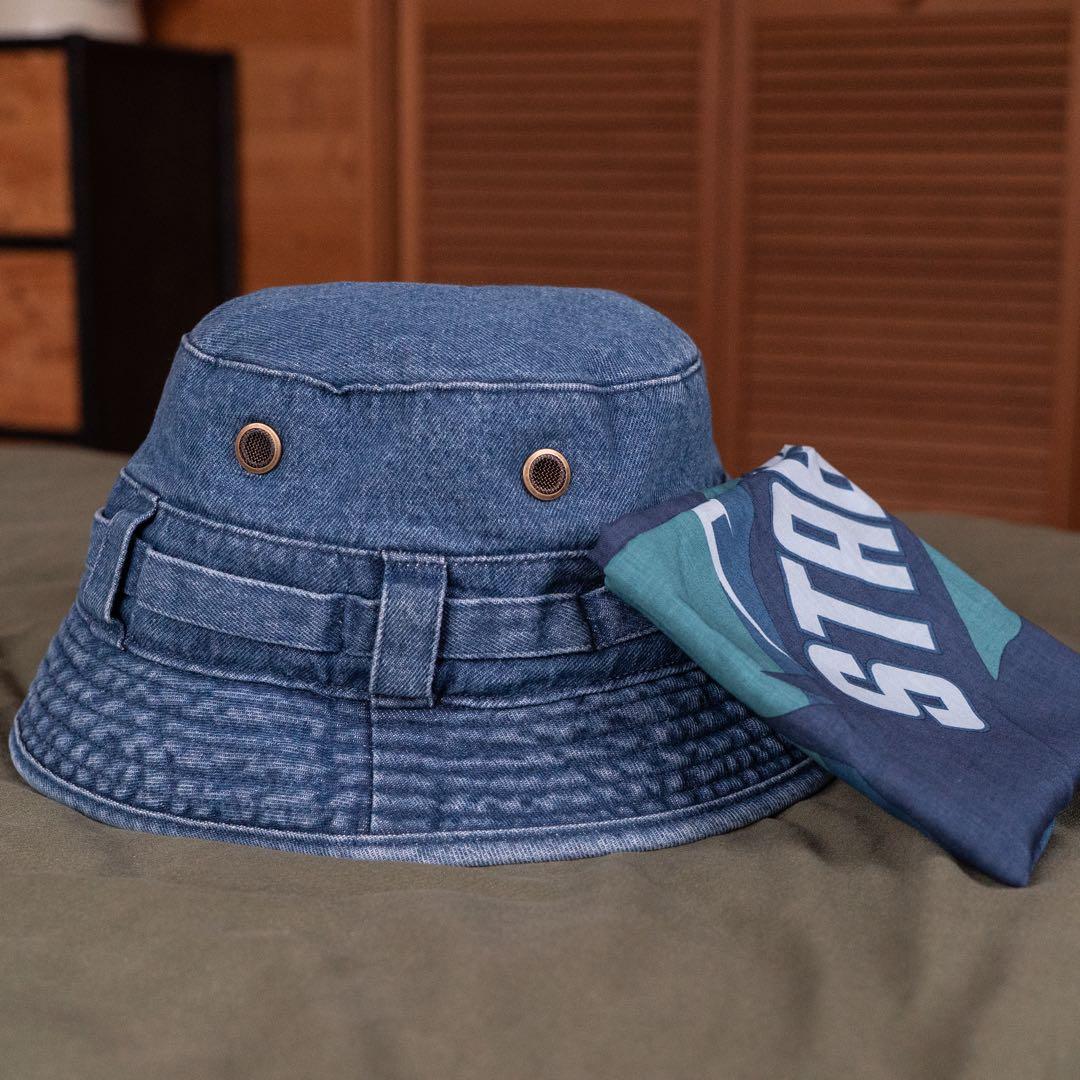 帽子 STABRIDGE Bandana Jungle Hat denim L-XL