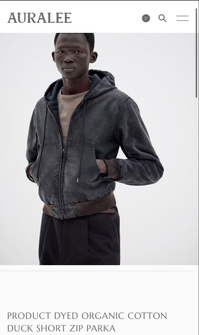 ジャケット・アウター ORGANIC COTTON DUCK PARKA AURALEE