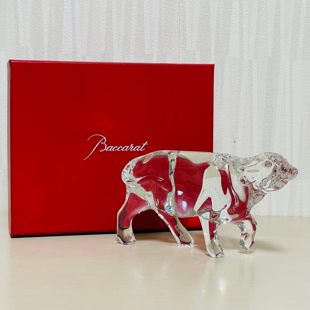 Baccarat バカラ 干支 クリスタル フィギュリン 置物 丑 牛 ウシ