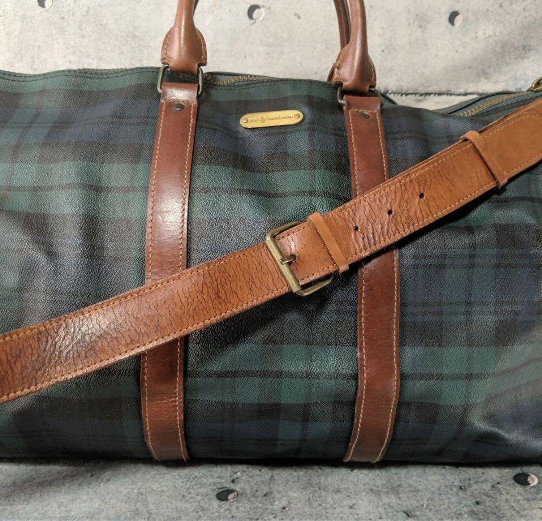 POLO RALPH LAUREN　ヴィンテージPVCレザーボストンバッグ大型