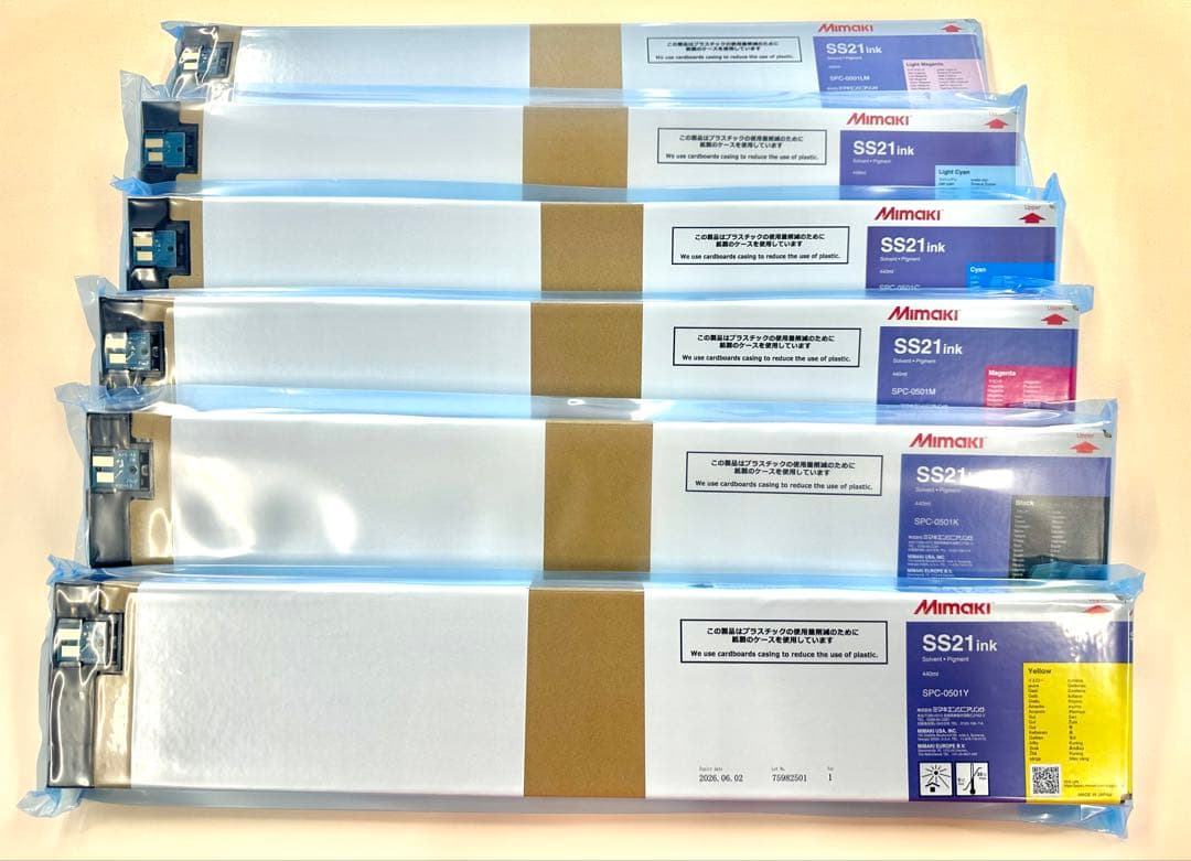 ミマキSS21 インク 各色2本ずつの12本セット+洗浄カートリッジ 1本