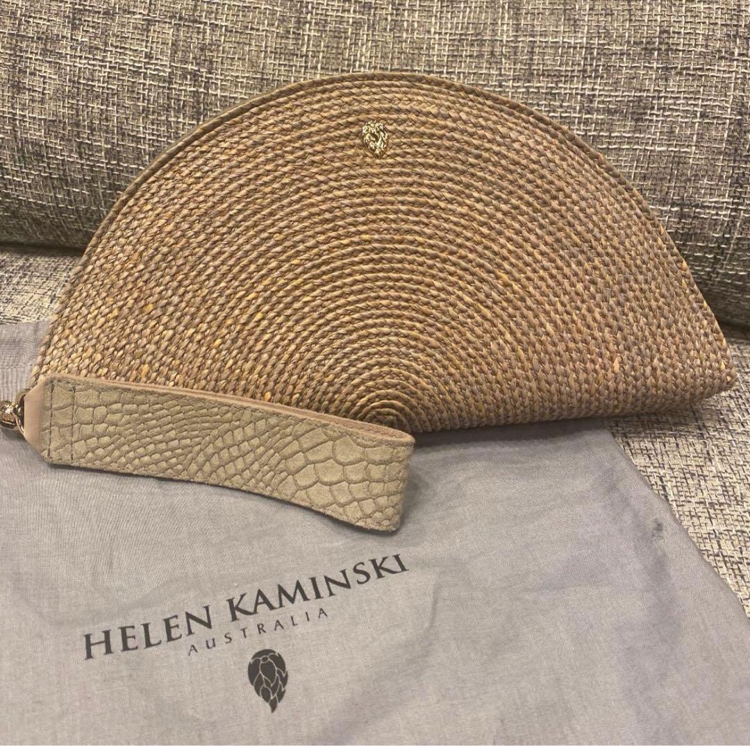 HELEN KAMINSKI ヘレンカミンスキー　クラッチ　グレー　グレージュ