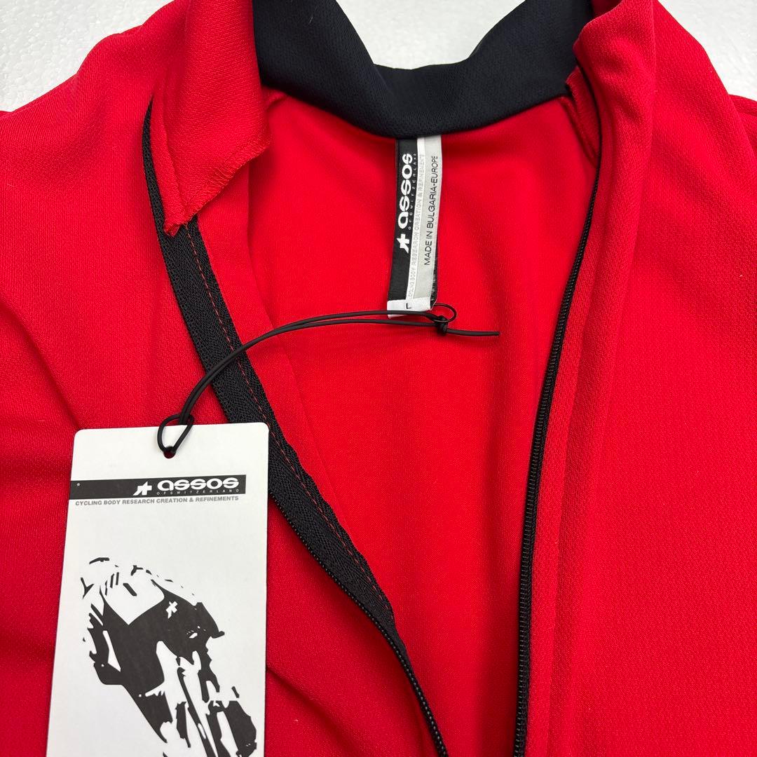 【新品】アソス赤 半袖 サイクルジャージ
