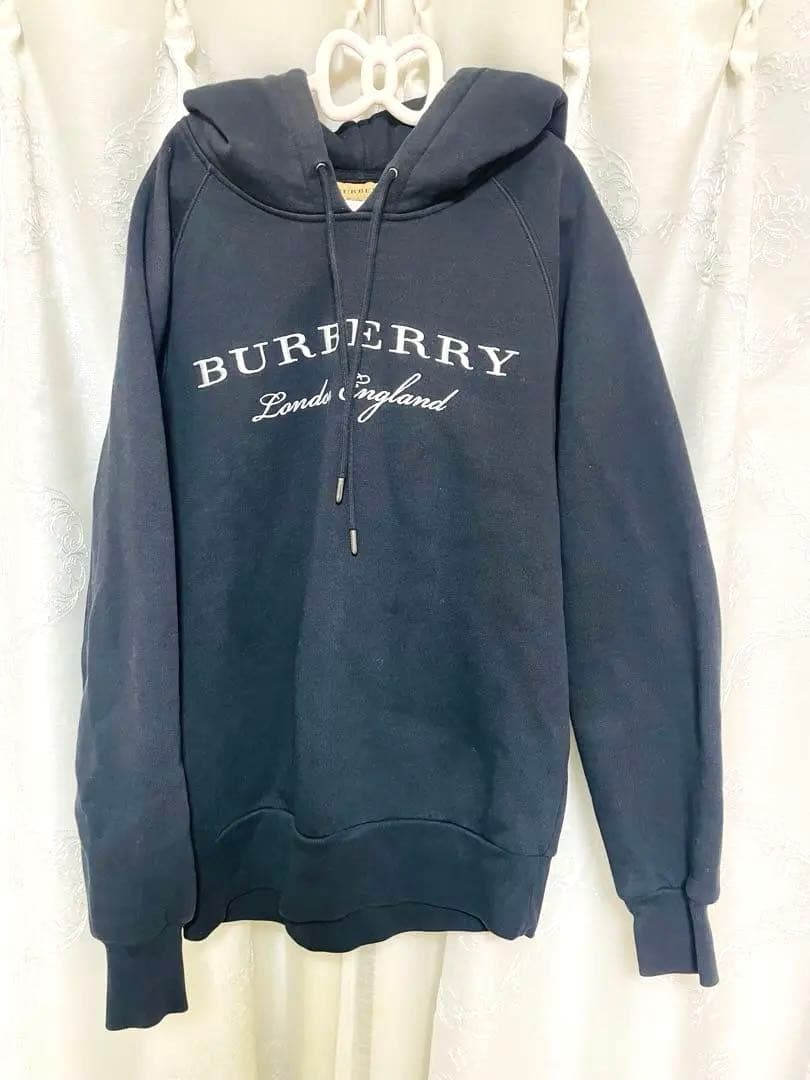 BURBERRY ダークグレー フード付きパーカー XS