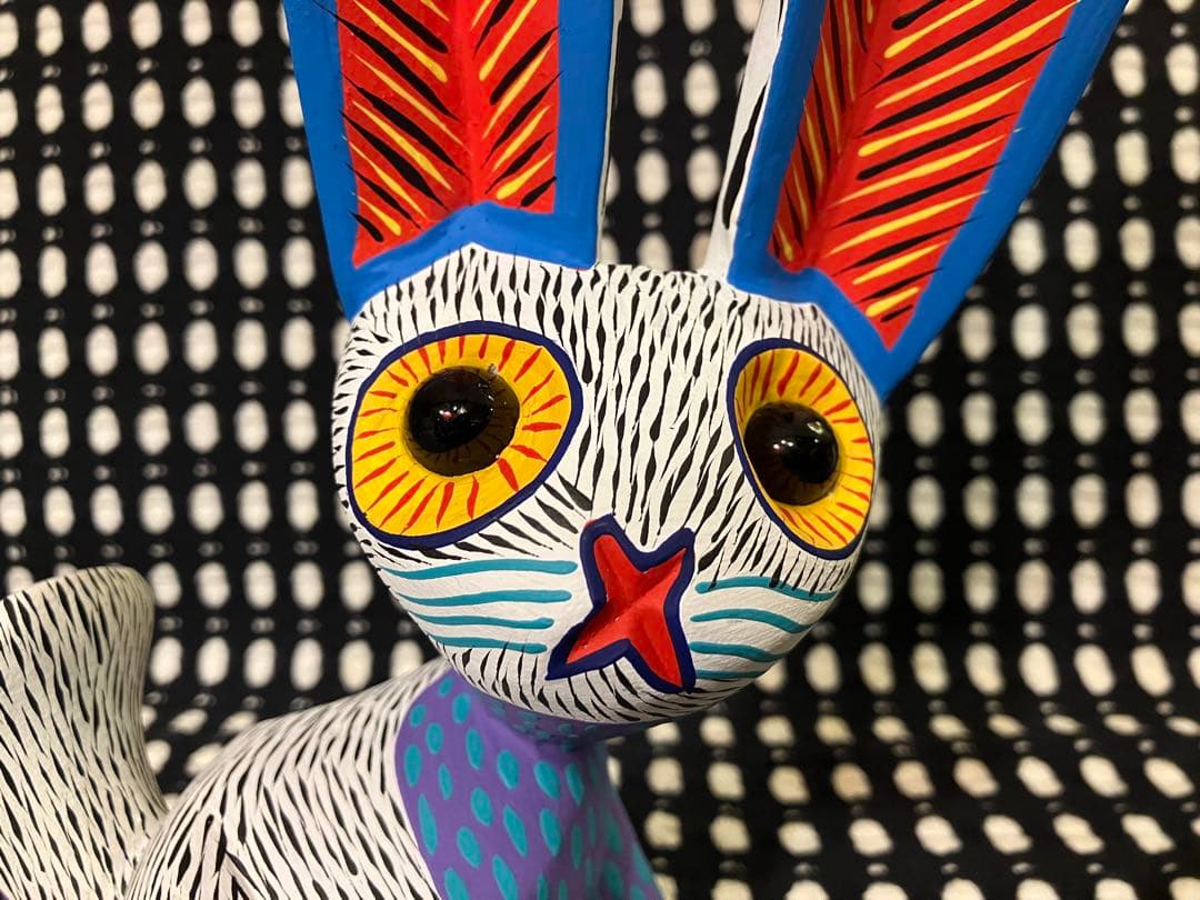 メキシコ オアハカ ウッドカービング うさぎ Arsenio Morales 2