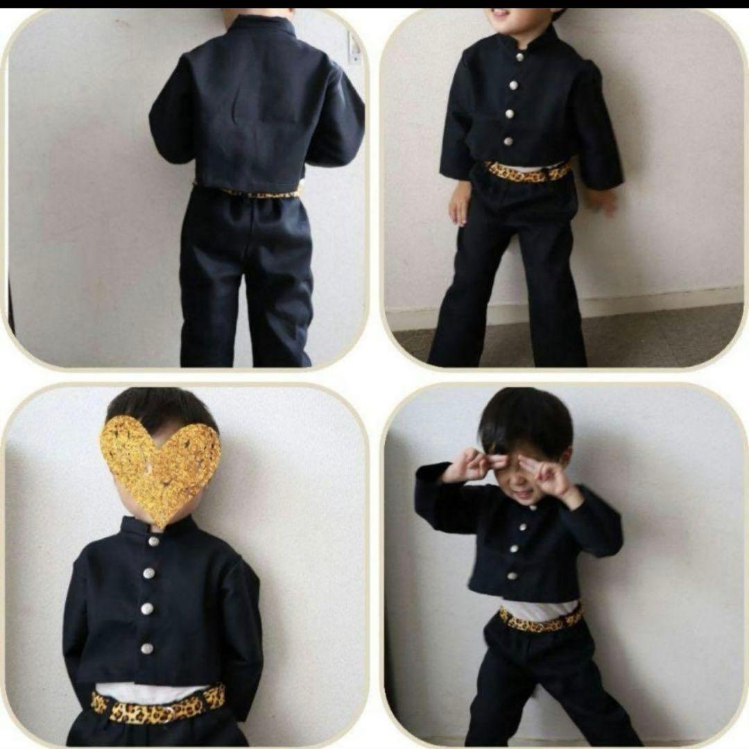 赤の学ラン（少し短め、細身）ニッカズボン、黒ベルト、90.130.140