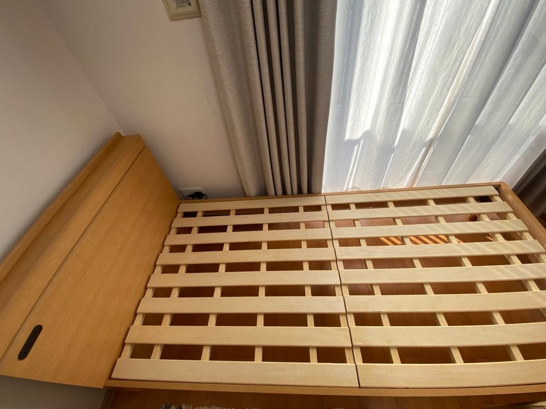 フランスベッド ベッドフレーム 間接照明・コンセント付き (シングルサイズ)