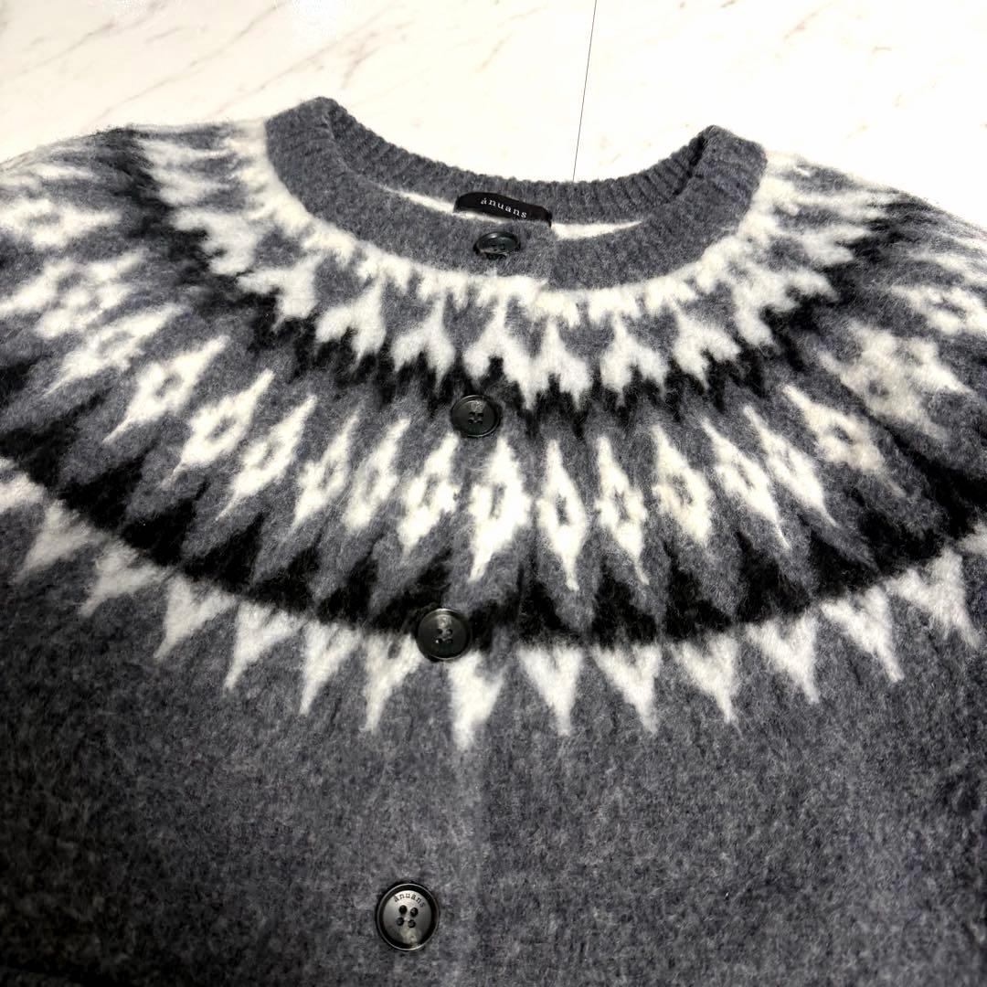 2024✨️完売品 アニュアンス ノルディック ニット カーディガン グレー