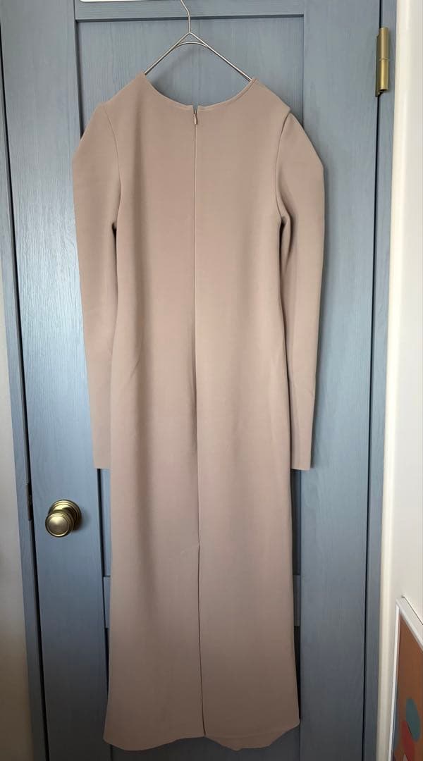 ラム 様NOBLE ニットライクジョーゼットショルダータックワンピース ノーブル