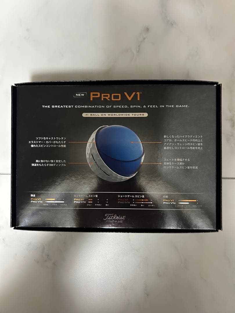 タイトリストプロV1 PROV1ゴルフボール25年 ダブルナンバー4ダース48個