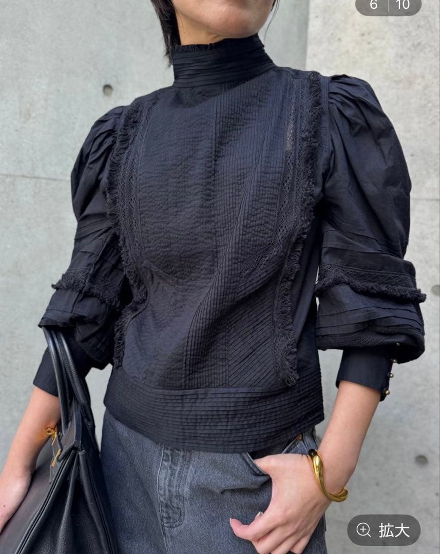 Chaos カオス　エッサウィラブラウス　ブラック