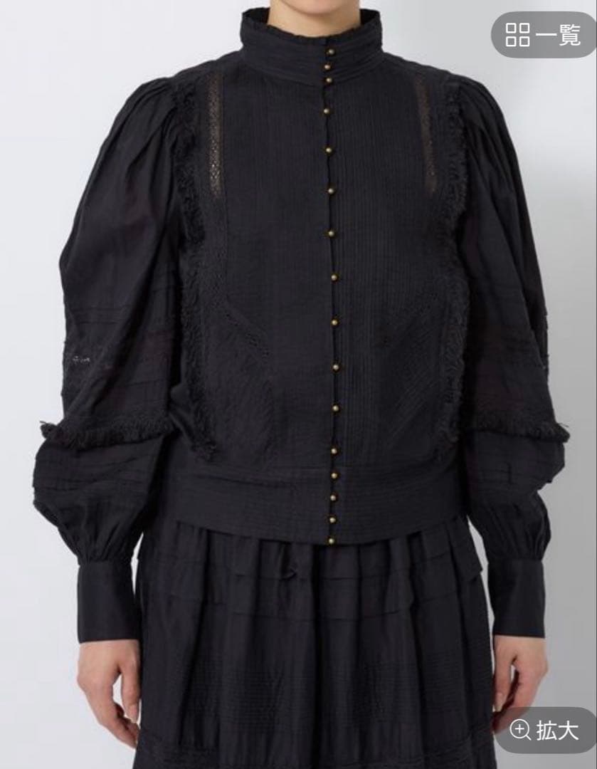 Chaos カオス　エッサウィラブラウス　ブラック