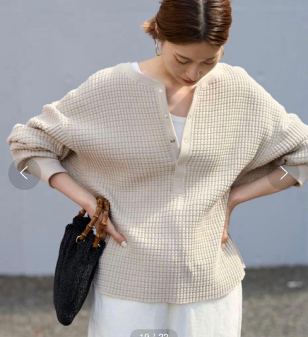 【美品】FRAMeWORK ヘビーワッフル 2WAY プルオーバー