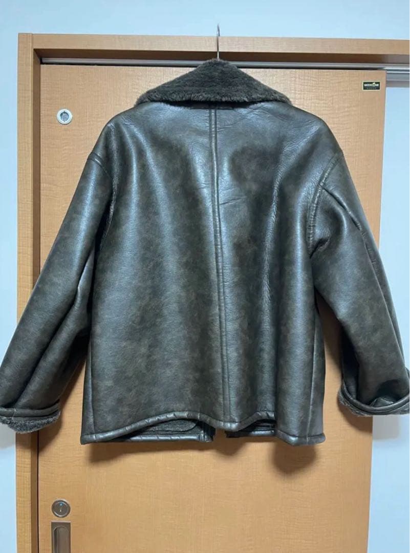 値下げ　ジャーナルスタンダード　フェイクレザーボアブルゾン　ブラウン