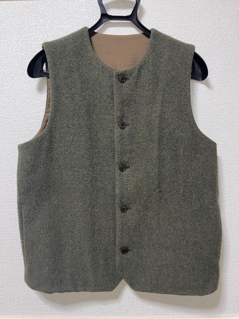 nestrobe CONFECT ウールモッサーベスト カーキ4 コンフェクト