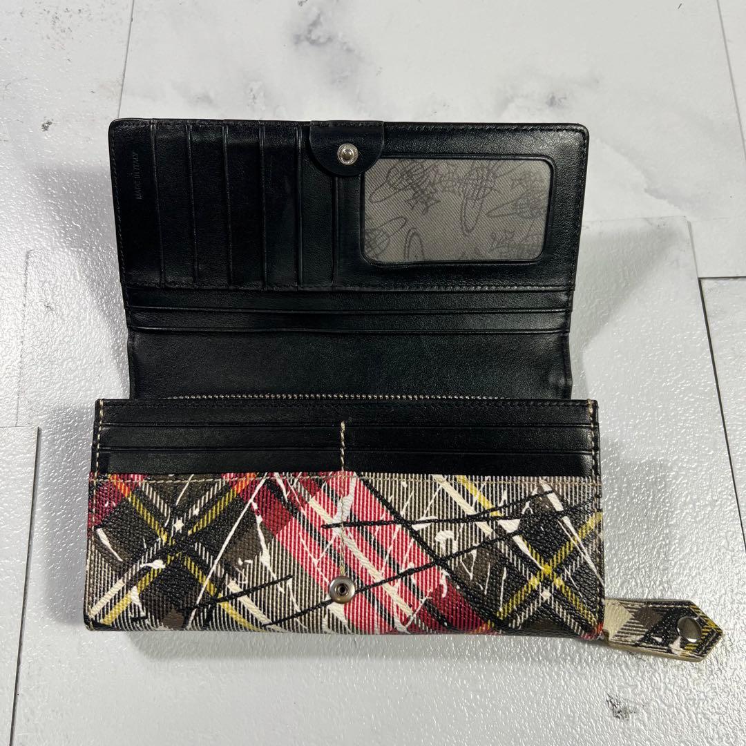 未使用級 Vivienne Westwoodダービーチェック オーブ 長財布