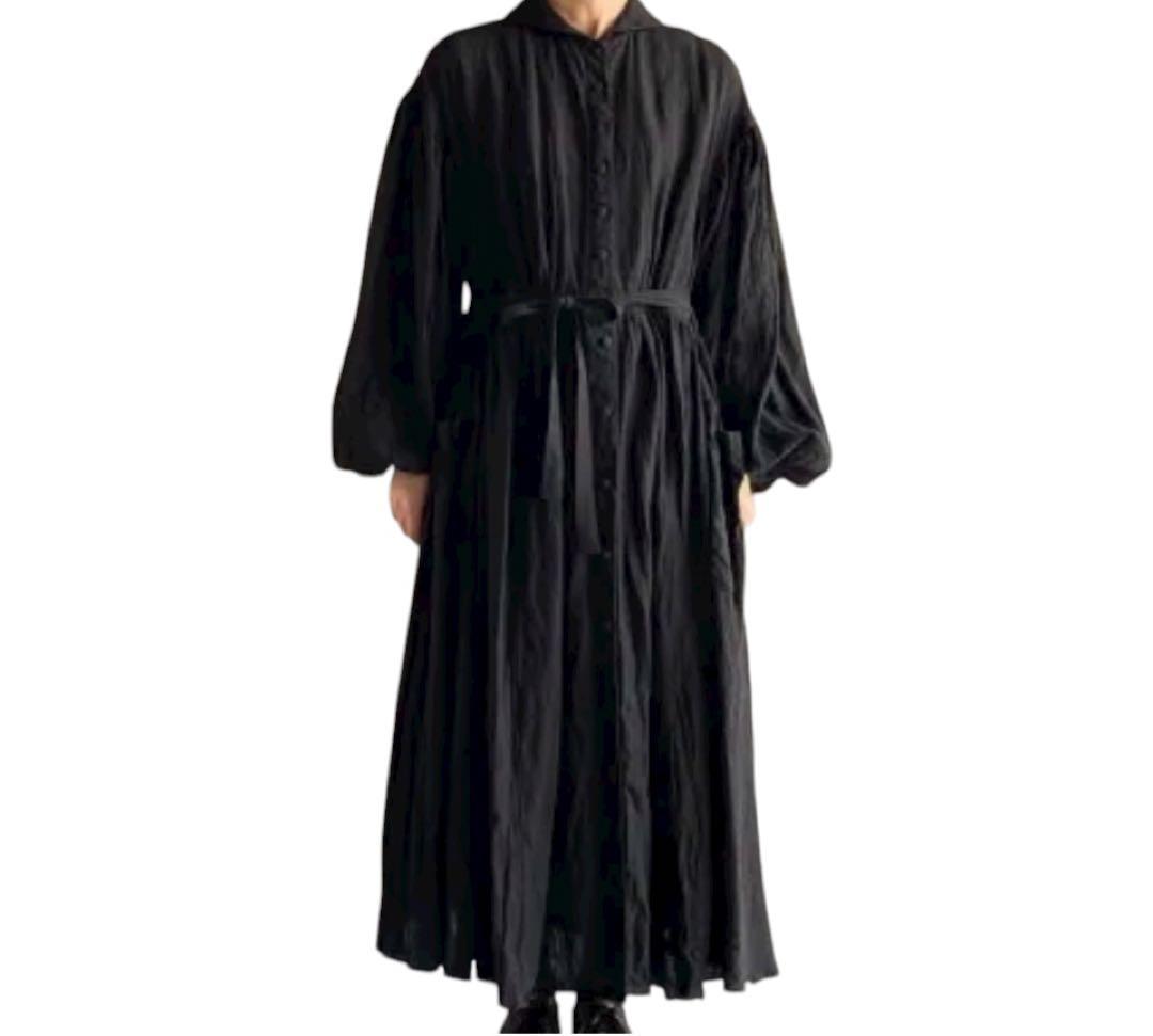 HALLELUJAH ハレルヤ リネン ロングワンピース 黒 38 美品