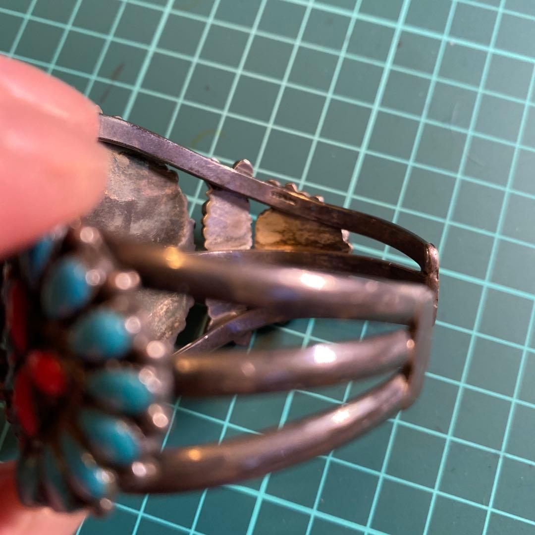 インディアンジュエリー　ターコイズ バングル　スターリングシルバー