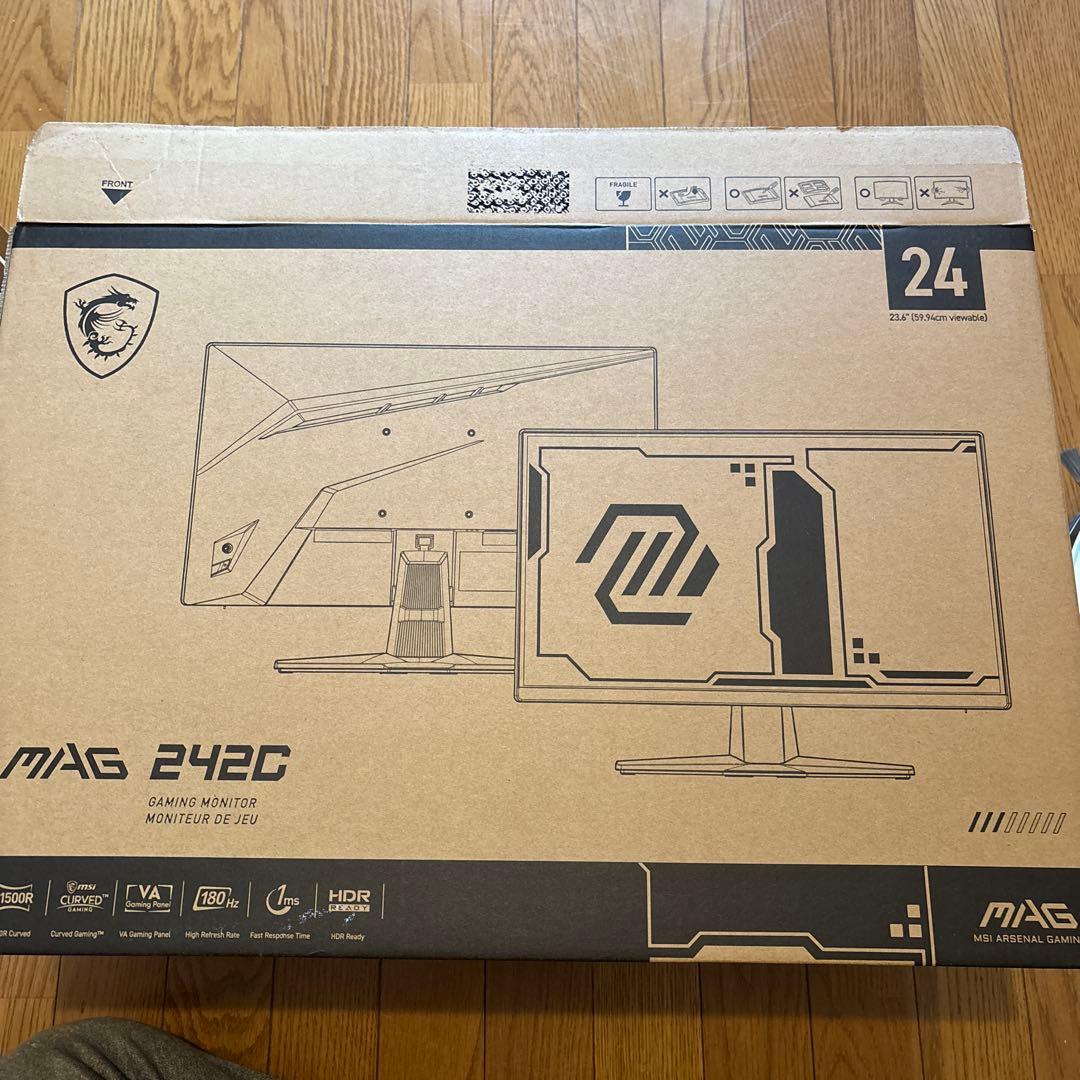 MSI 湾曲ゲーミングモニター MAG 242C 23.6インチ/フルHD