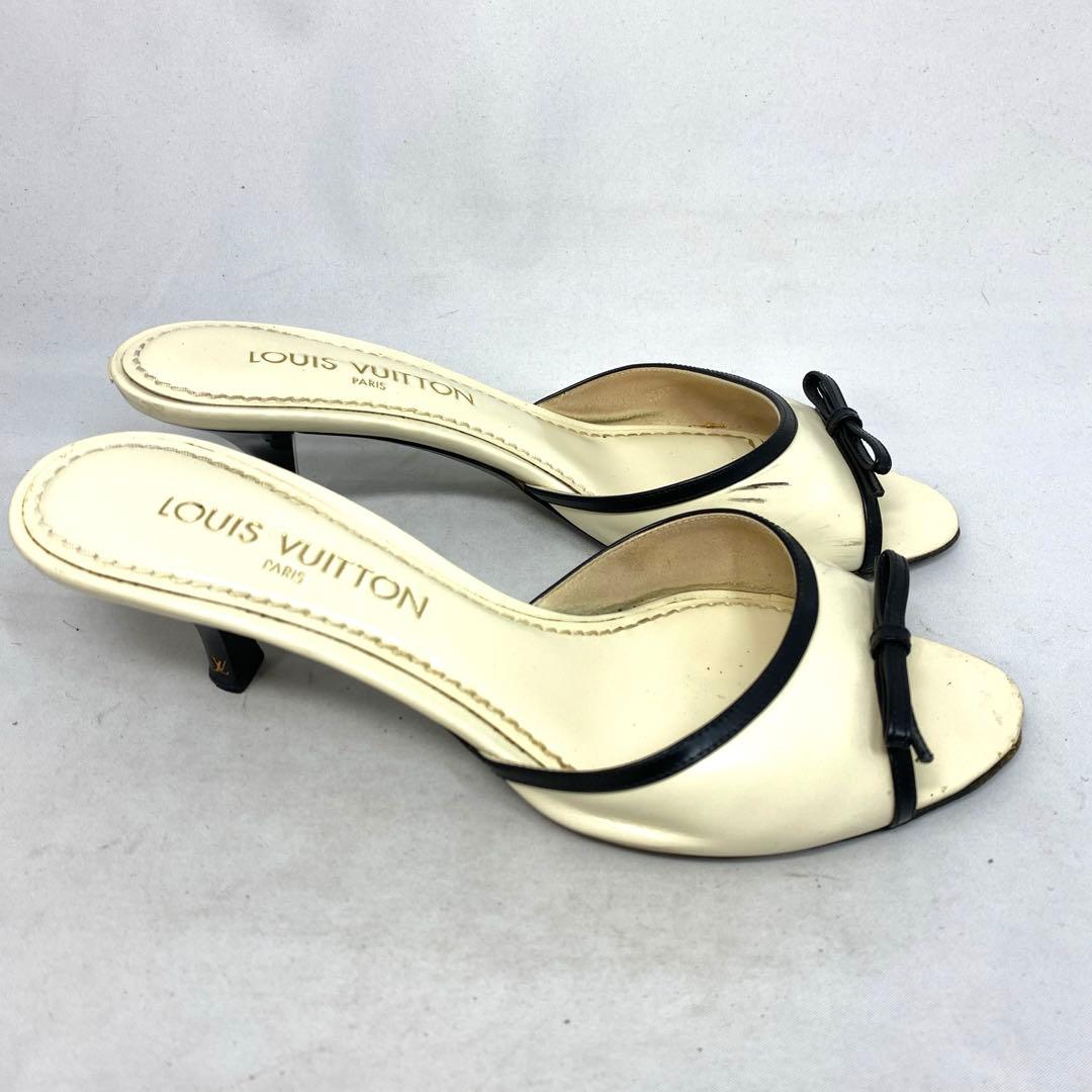 ルイヴィトン　エクリュ　リボン　ミュール　サイズ表記「38」24センチ