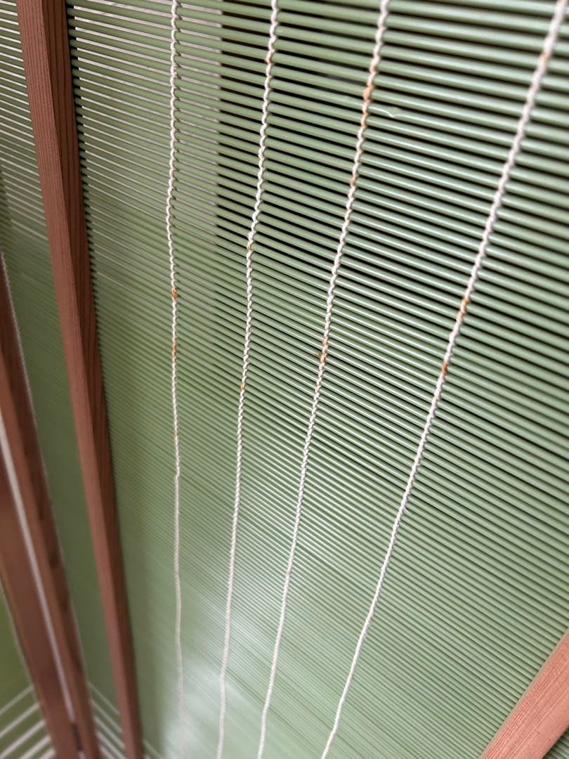 昭和レトロ 古家具 木製衝立 4連 パーテーション 間仕切り 仕切り屏風　透かし