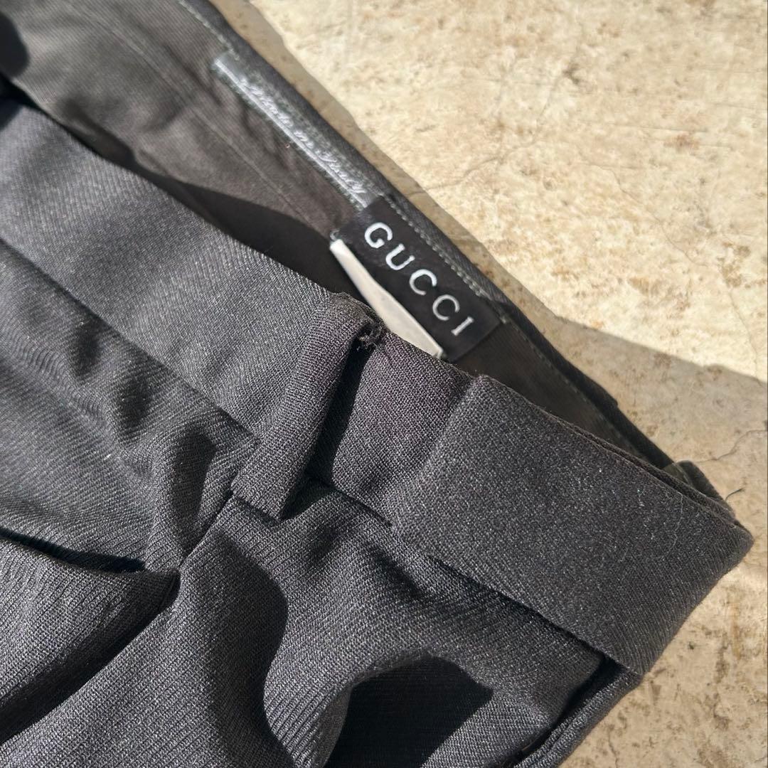 90s Gucci スラックス ワイドパンツ ウール イタリア製