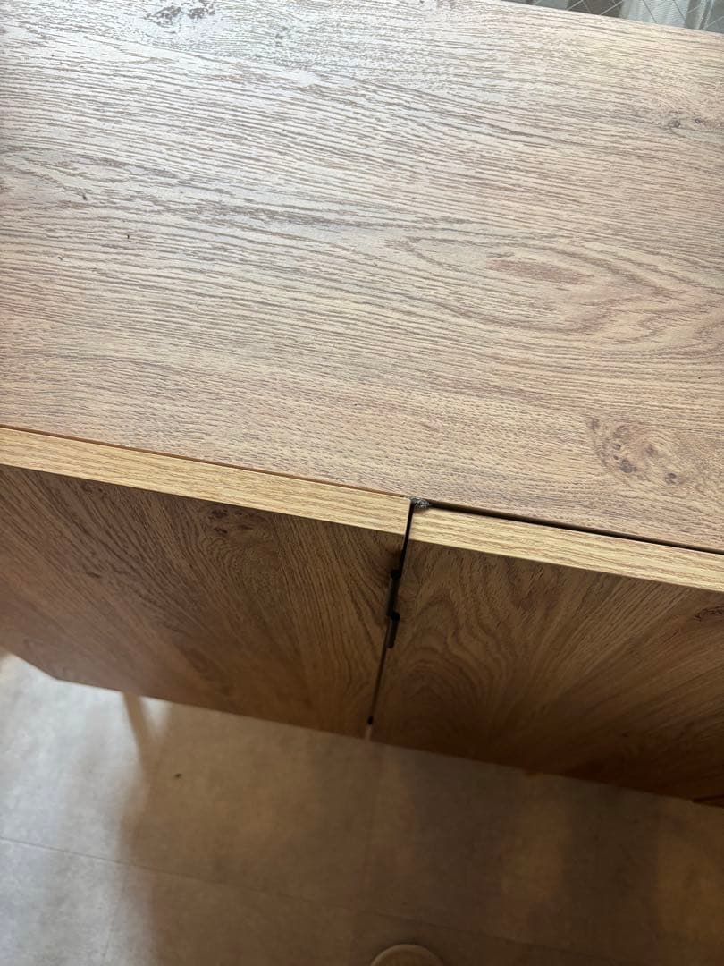 ナチュラルウッドキャビネット　LOWYA ラタン調